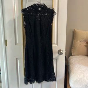 Junior black lace dress